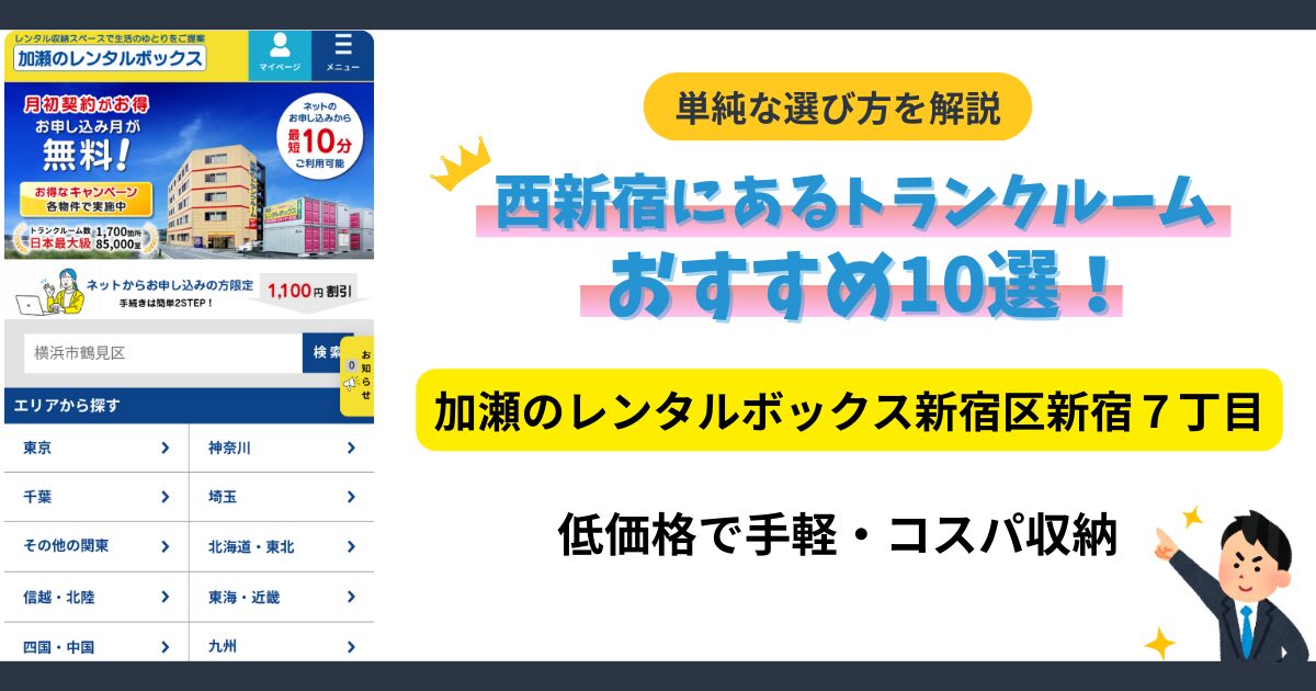 加瀬のレンタルボックス新宿区新宿７丁目イメージ