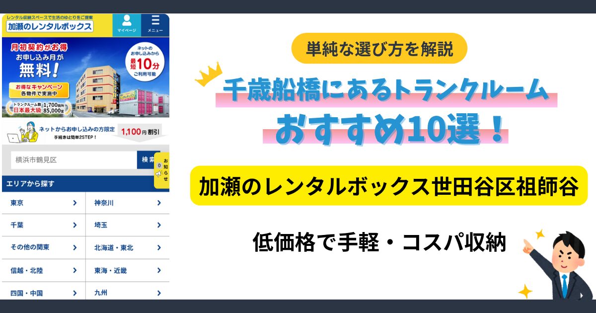 加瀬のレンタルボックス 世田谷区祖師谷イメージ
