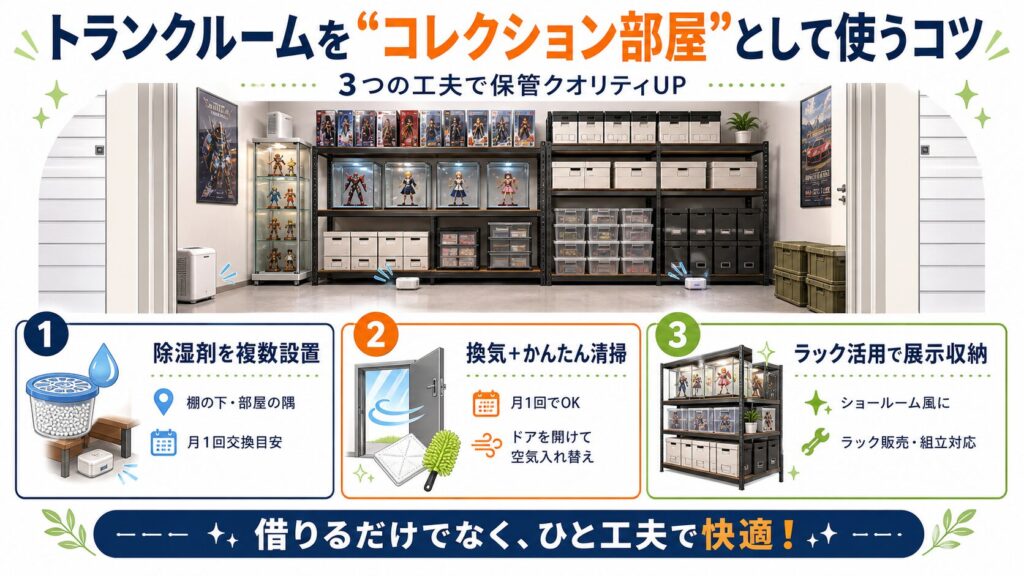 トランクルームをコレクション部屋として使うコツ｜保管クオリティUPの3工夫
